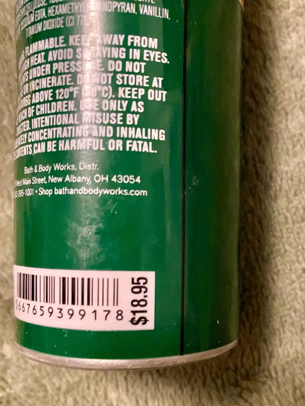Bath & Body Works Vanilla Bean Noel Shimmer Fizz Body Lotion